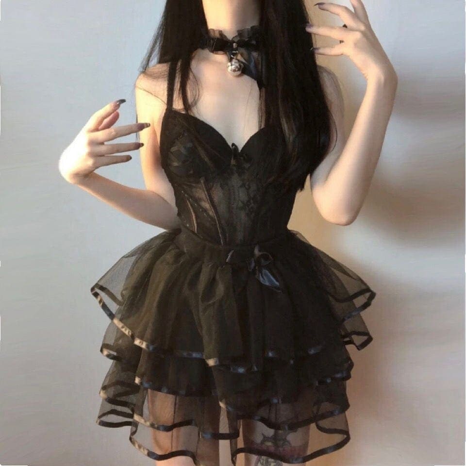 セクシーロリロイヤルシスターユニフォームレースボディスカルプティングフィッシュボーンスリングトッ