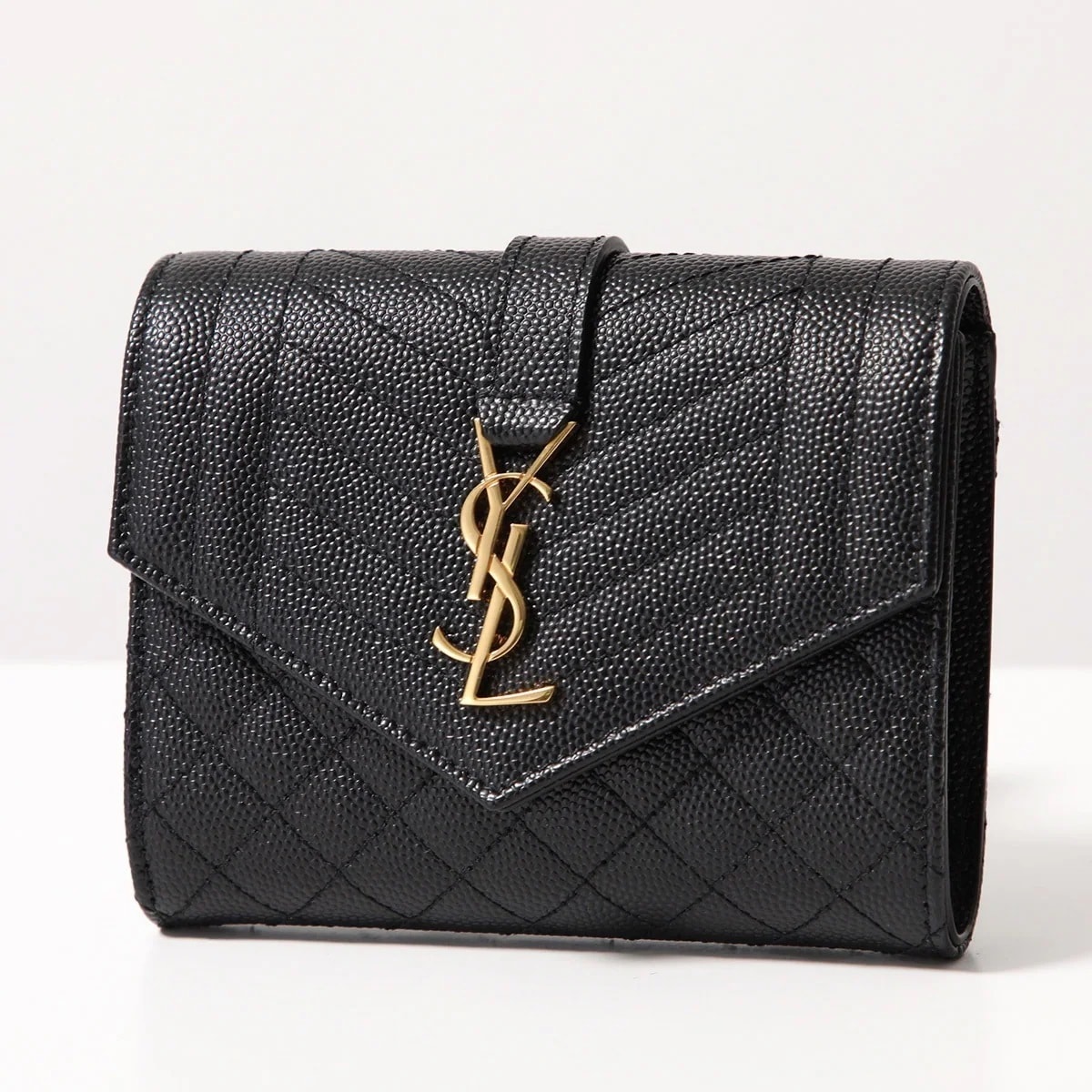 SAINT LAURENT サンローラン 三つ折り財布 651028 BOW91 レディース レザー カサンドラロゴ ミニ財布 1000/NERO/NERO 651028BOW911000 55,684円