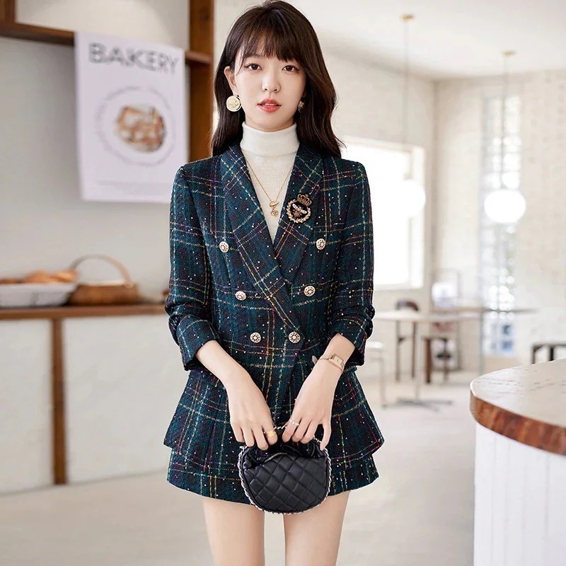 2026初春作可愛い二点セットjk制服春秋ショット丈レディーススーツセット卒業式ズボンセット春アウターおしゃれセットアップスーツジャケット入学式卒園式2026福袋