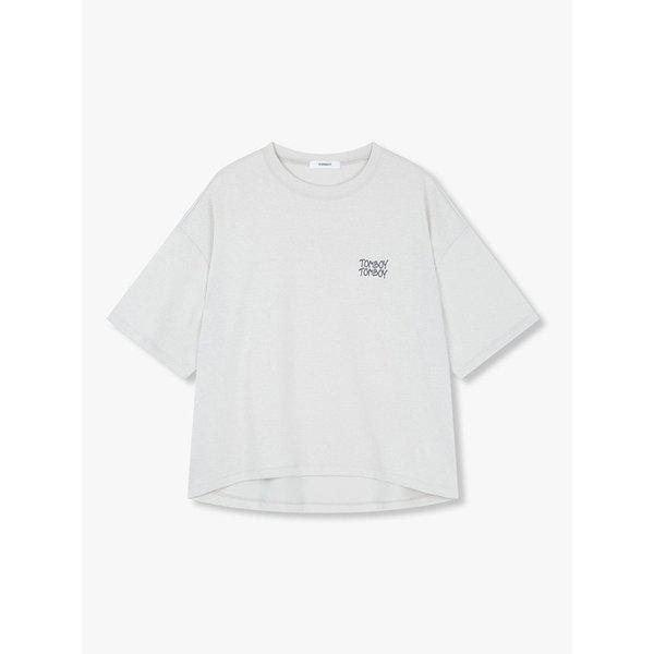 レタリンググラフィックTシャツ_ライトグレー91F6222785