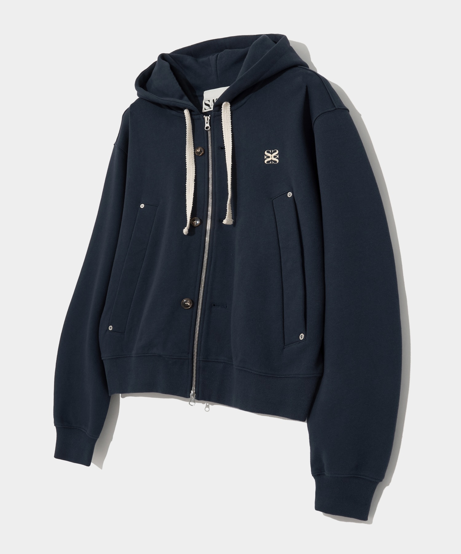 SATUR テオコットンオールデイフーディージップアップクラシックネイビー 20,561円