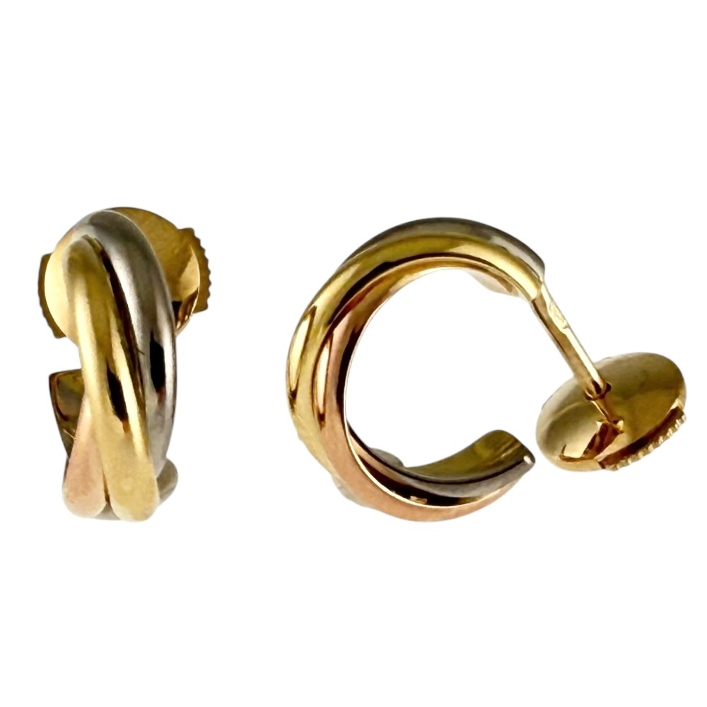 カルティエ トリニティ ピアス 18金 K18イエローゴールド CARTIER 中古 美品