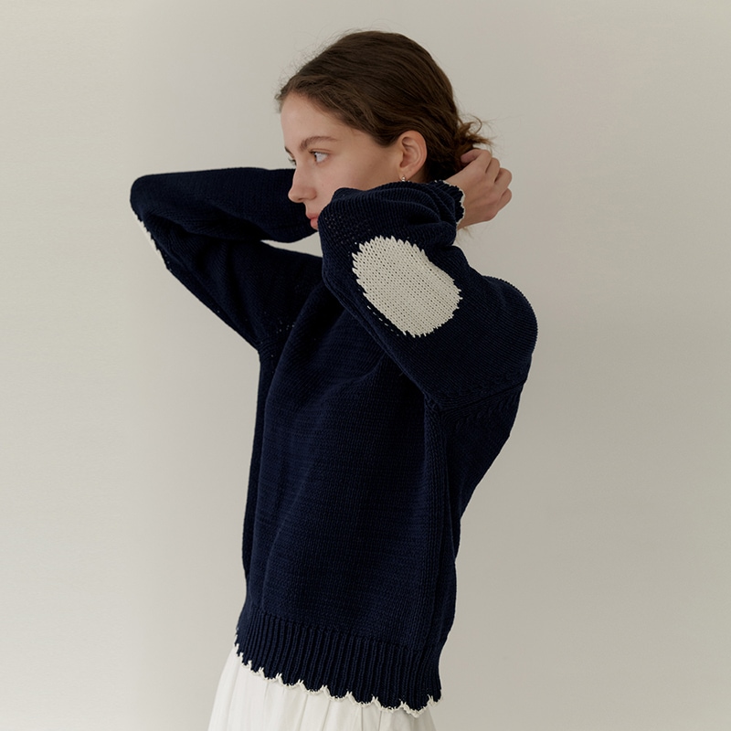 COLOR WAVE KNIT_NAVY