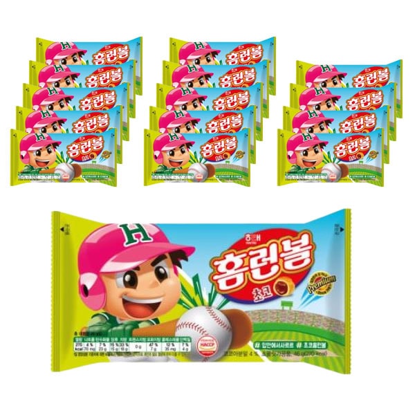 ヘテ製菓 ホームランボール チョコ 46g 15本