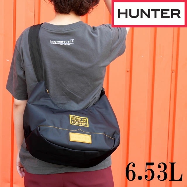 ハンター レディース ショルダーバッグ ナイロン ミディ ホーボー ボーン イン スコットランド 6.53L メンズ 斜め掛け 2WAY 三日月型 クロスボディバッグ 肩掛け 半月型 BAG カジュア