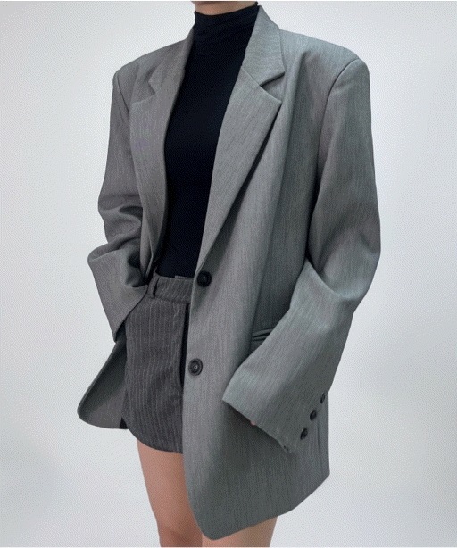 (44~88)[百貨店クオリティ/フィット保障] オータム デイリー オーバーフィット ボクシーフィット ダディ ジャケット ビッグサイズ