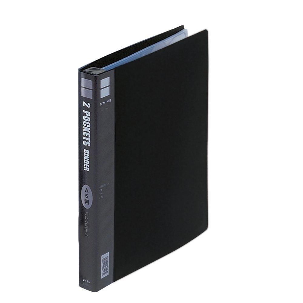 （まとめ買い）コレクト 2ポケットバインダーブラック（厚型） 30穴 2段 S-342-BK [x3]