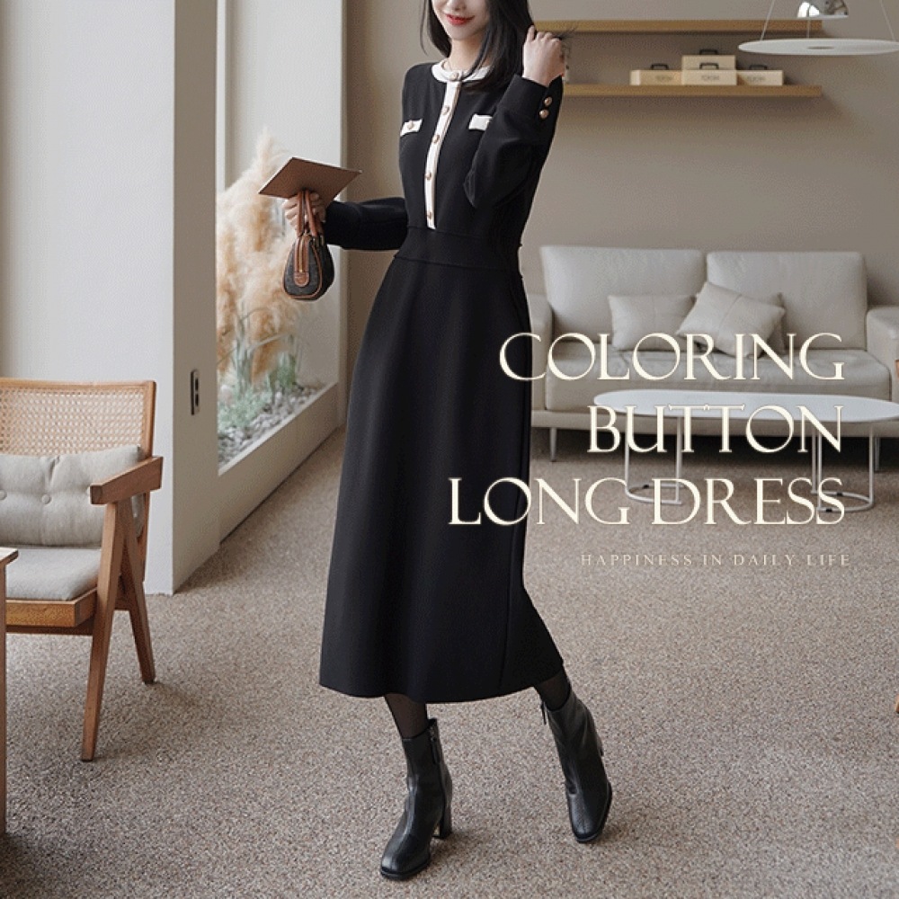 Click & Funny [起毛] サイクロンカラードレス [FREELサイズ]