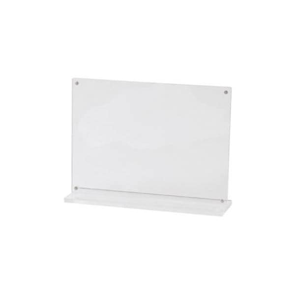 （まとめ）スマイル アクリルT型マグネットサインホルダーA6横[x10セット]