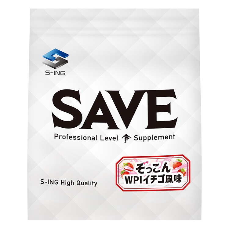 SAVE WPI プロテイン ぞっこん WPI イチゴ 風味 ( 3kg ) ストロベリー 人工甘味料不使用 ( 3kg )