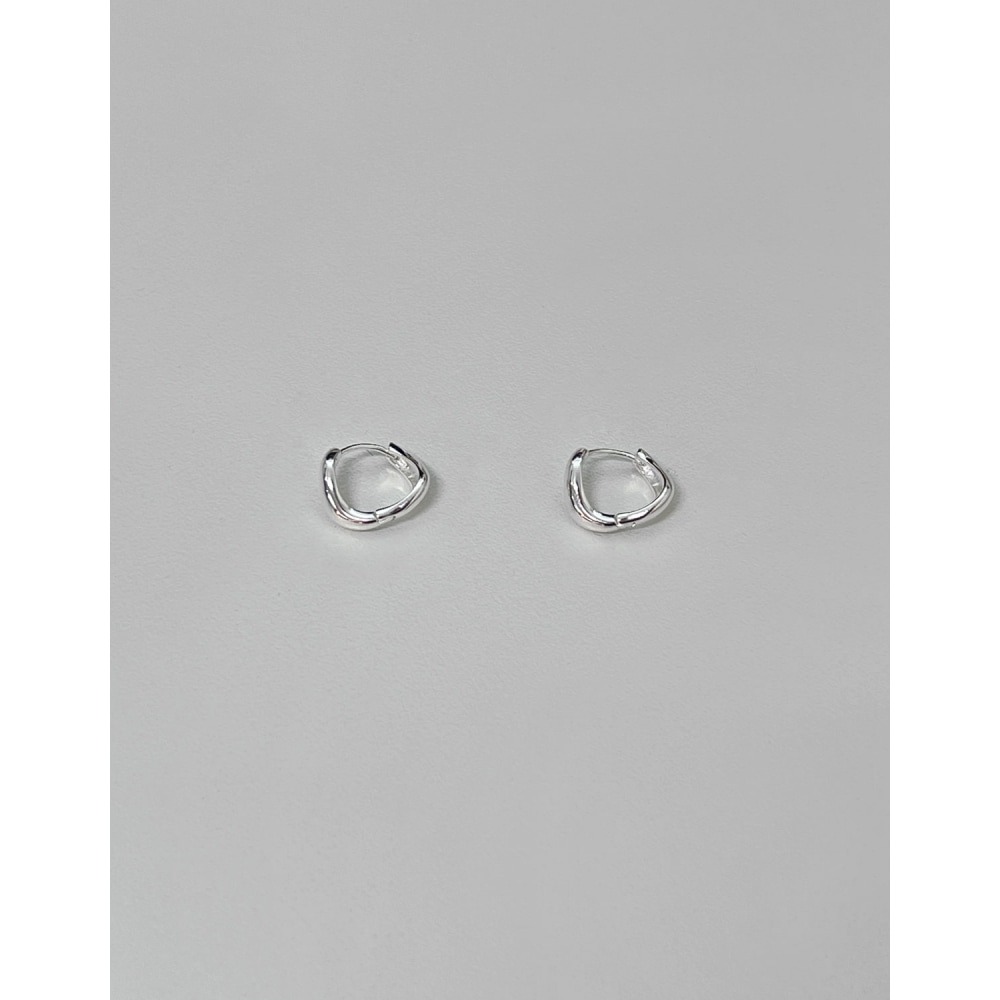 ブラックアップ (シルバー925) ベイズシルバーリングピアス