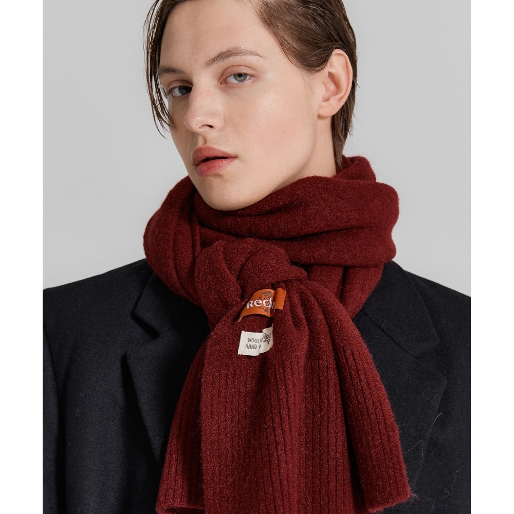 リクロウ RC ウールニットマフラーワイン