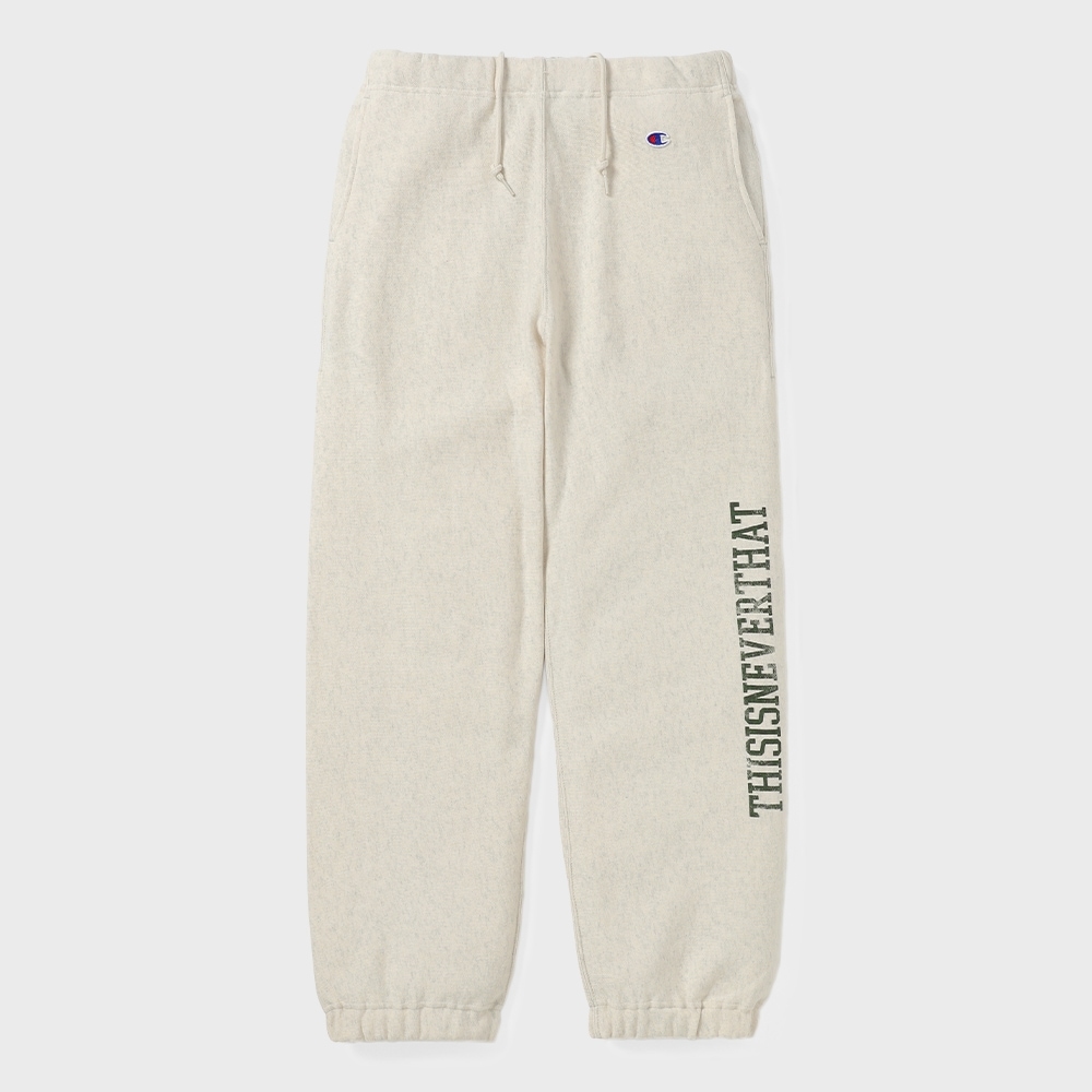 ディスイーズネバーザット Champion TNT Reverse Weave スウェットパンツ Oatmeal