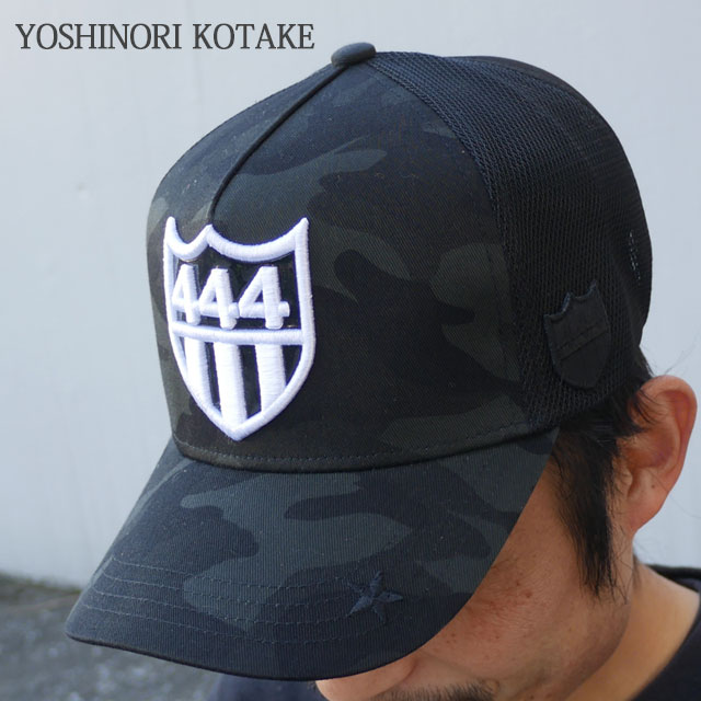 ヨシノリコタケ YOSHINORI KOTAKE x BARNEYS NEWYORK BLACK LINE 444ロゴ エナメル メッシュキャップ CAP BLACK 251-000978-011 15,499円