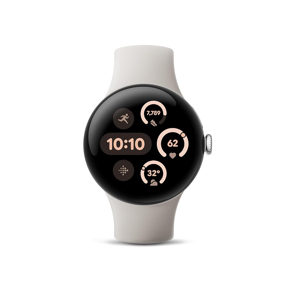 Google グーグル Pixel Watch 3 41mm Polished Silver アルミケース/Porcelain アクティブ バンド(Wifi) GA05735-US