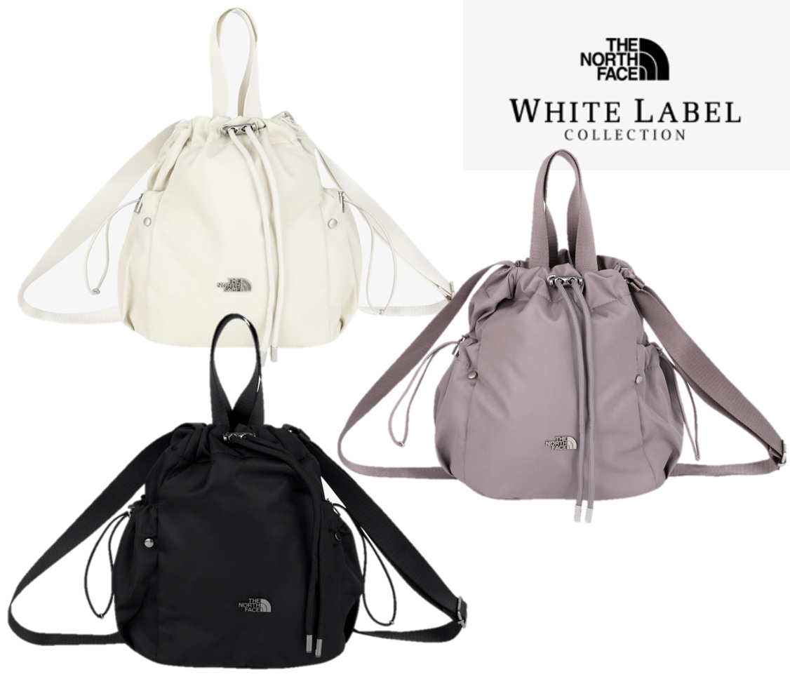 25FW 新作再入荷 韓国限定 ホワイトレーベル NN2PR65 BONNEY BUCKET BAG MINI ボックサック形状のナイロン素材を使用した軽量バケットバッグ