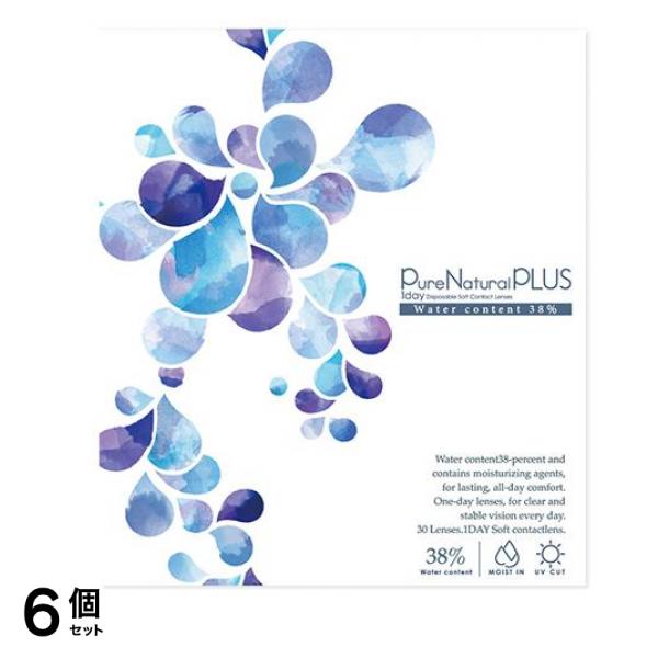 ピュアナチュラルワンデープラス 38% UV&モイスト クリアレンズ 30枚入 (-2.75) 6個セット