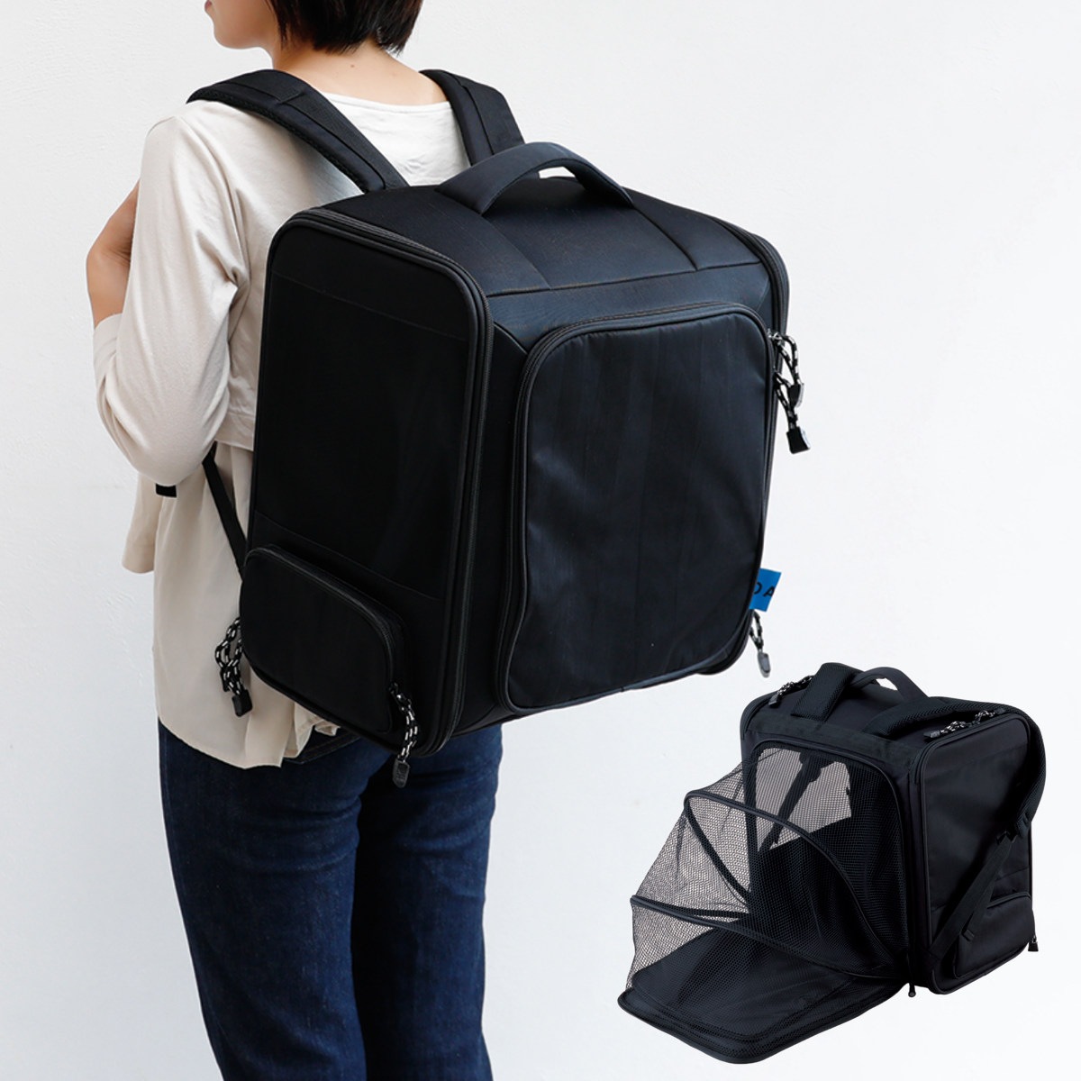 ペットキャリー 軽量 ペットリュック 犬 ペットキャリーリュック キャリー リュック 拡張可能 折りたたみ 省スペース ペットバッグ 旅行 通院 病院 災害 避難 移動 ケージ 犬用 ペット用