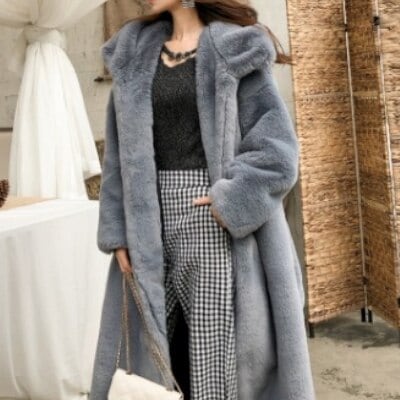 ファー アウター コート レディース 冬 きれいめ 暖かい もこもこアウター ロングコート ロング 長袖 ドロップショルダー フード BIGシルエット もこもこ モコモコ ふわふわ フード付き ポケッ