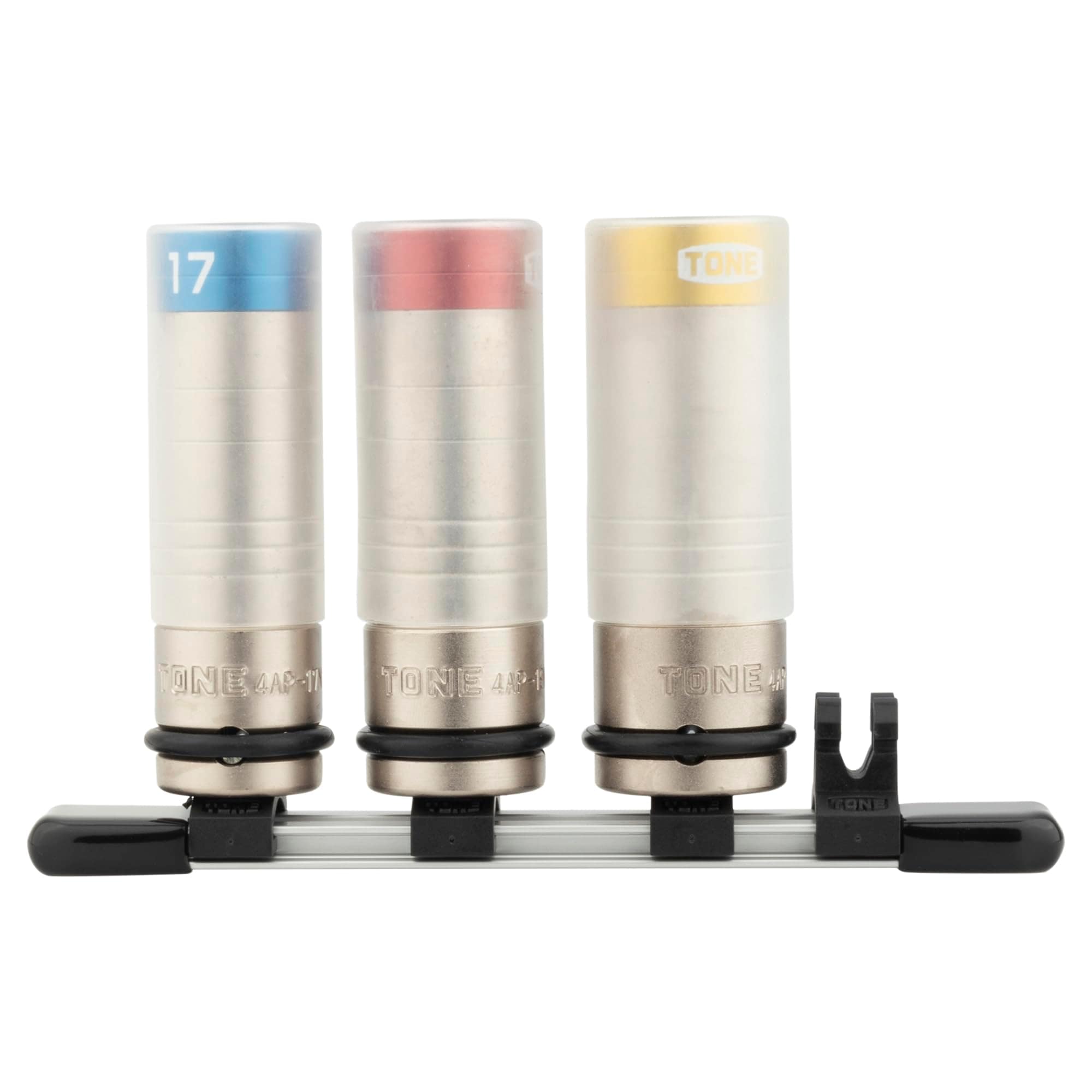 トネ(TONE) プロテクター付インパクト用薄形ホイルナットソケットセット(ホルダー付) HAP403N 差込角12.7mm(1/2