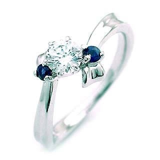 ( 婚約指輪 ) ダイヤモンド エンゲージリング( 9月誕生石 ) サファイア楽ギフ_包装