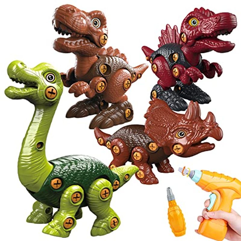から厳選した 大工 おもちゃ 子供 セット 4匹 おもちゃ 恐竜 HUAZONTOM こどもの日 ブ 祝い クリスマス 女の子 男の子 プレゼント 誕生日 ロボット