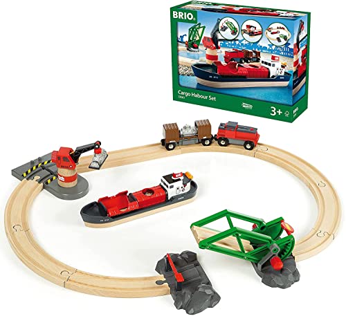 BRIO ( ブリオ ) WORLD カーゴハーバーセット [全16ピース] 対象年齢 3歳* (