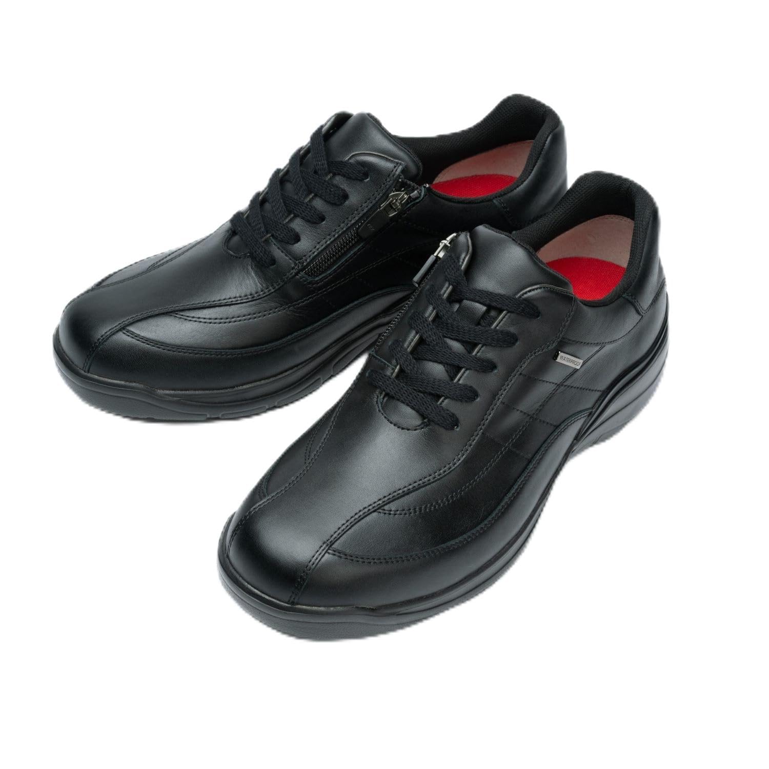 [ドクターアッシー] メンズ 防水牛革・DA-DRYTEC素材 メンズ 紳士靴 軽量設計 抗菌防臭加工 インサイドファスナーDN1003 完全防水構造 4E幅広 レザーシューズ