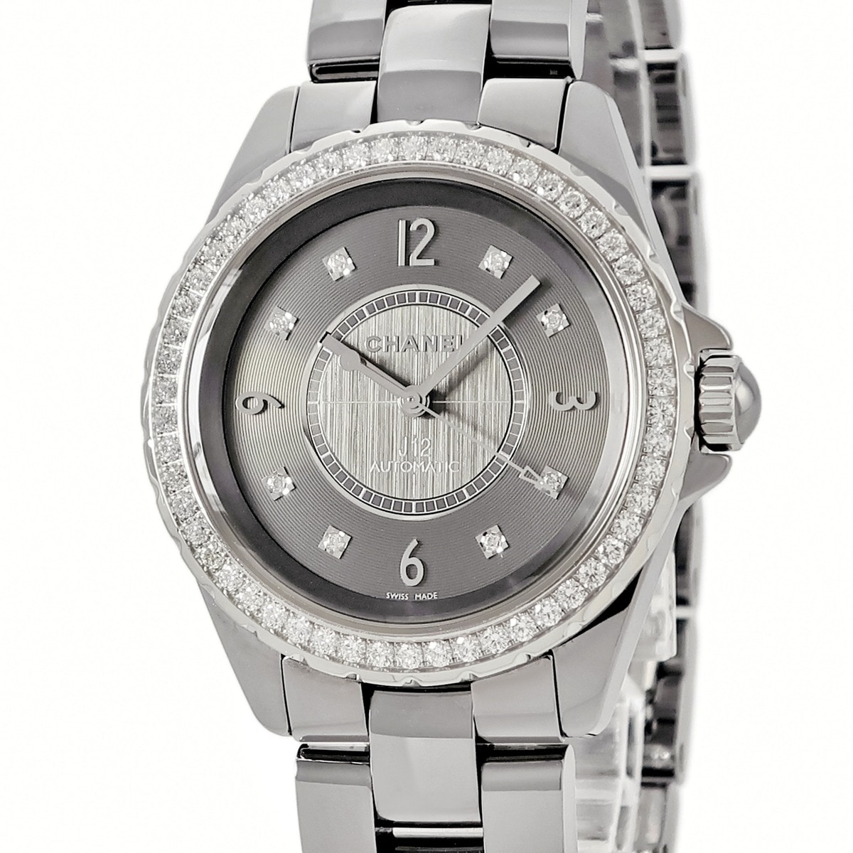 J12 クロマティック H2566 自動巻き メンズ OH済 純正ダイヤ グレー ラウンド 3年保証 280,418円