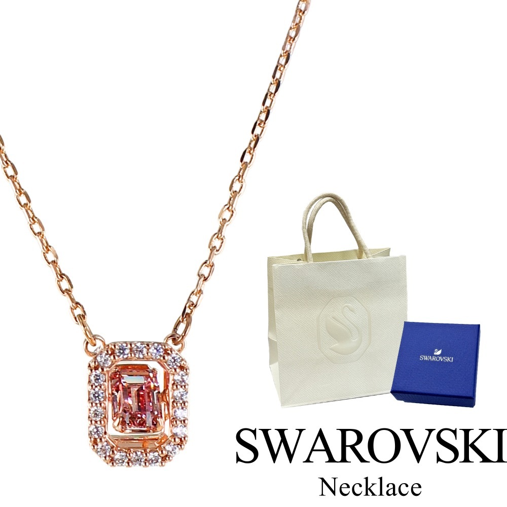 ブランド ショッパー付き スワロフスキー ネックレス レディース 可愛いのに上品 母の日 女性 プレゼント 高級感 ピンクストーン ローズゴールド ペンダント 女性 喜ばれる 誕生日 プレゼント ギフ