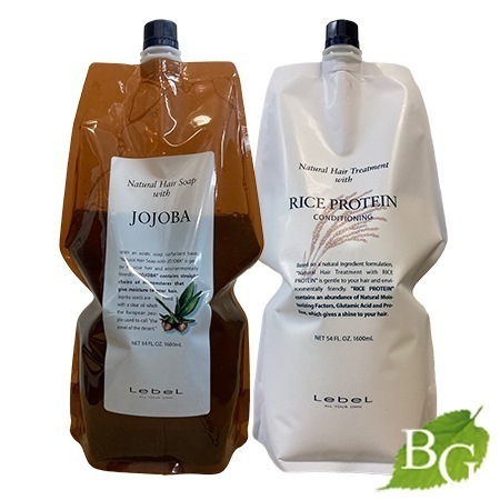 ルベル ナチュラルヘアソープ ホホバ(JO) ヘアトリートメント ウィズ ライスプロテイン(RP) セット 各1600mL 詰替え用 6,890円