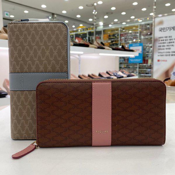 女性チェック柄長財布 ECEFRP883884BLPI HSIS1A GN