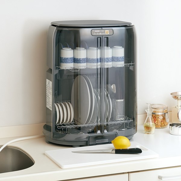 食器乾燥器 食器乾燥機 コンパクト 省スペース 縦型 たて型 排水ロングホース付き 4人5人用