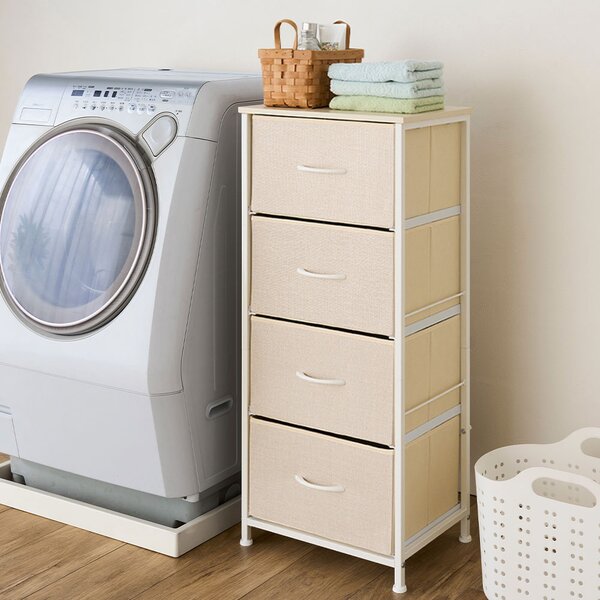 組立簡単！軽量チェスト ホワイト 4杯 組立品