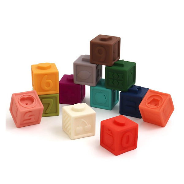 Qoo10] おもちゃ やわらかカラフルブロック ソフ