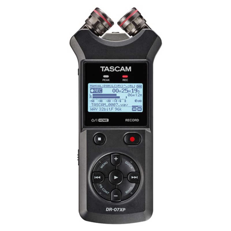 TASCAM　32ビットフロート録音対応 ステレオポータブルレコーダー　DR-07XP