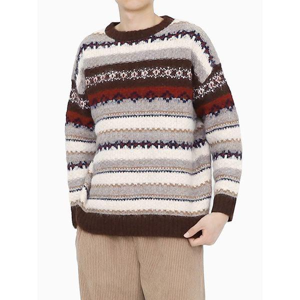 男性 ノルディック ニット 冬 カウチン 長袖Tシャツ SMOR058_P377751505