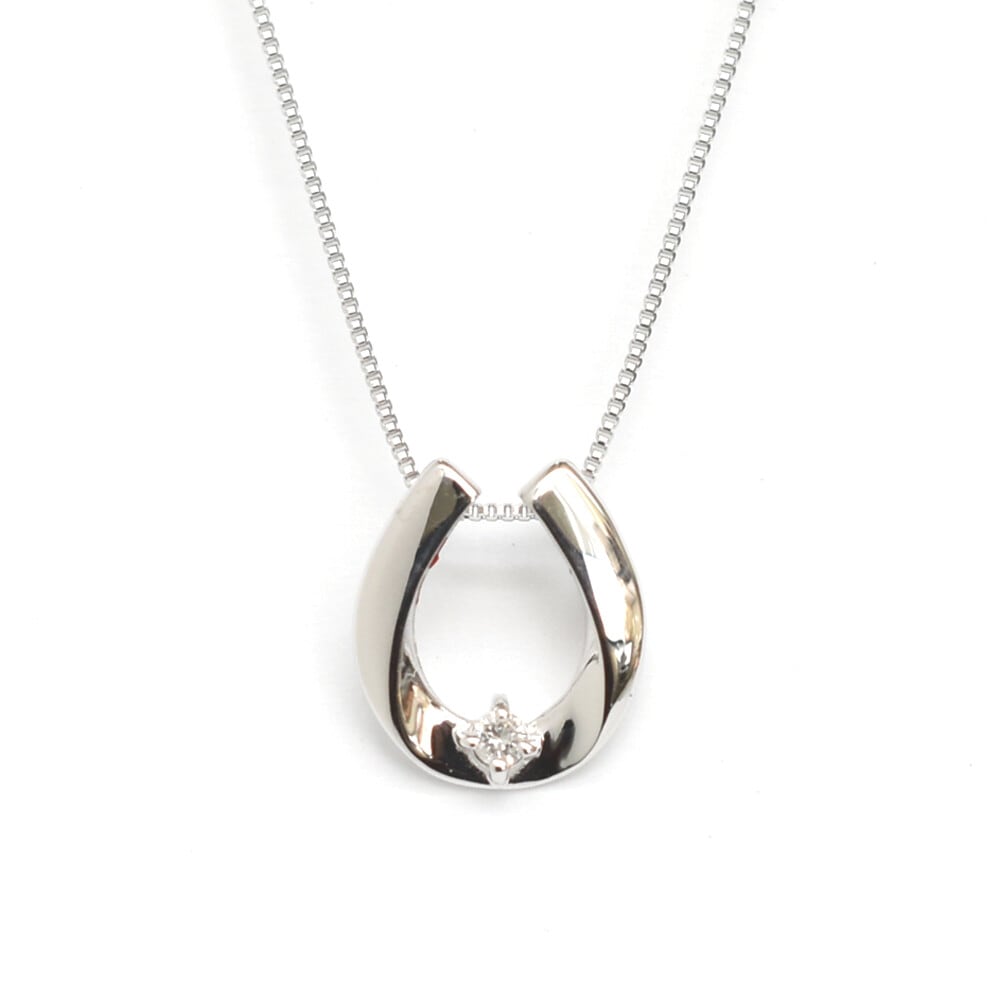 #ネックレス, #10金, ホワイトゴールド,　馬蹄