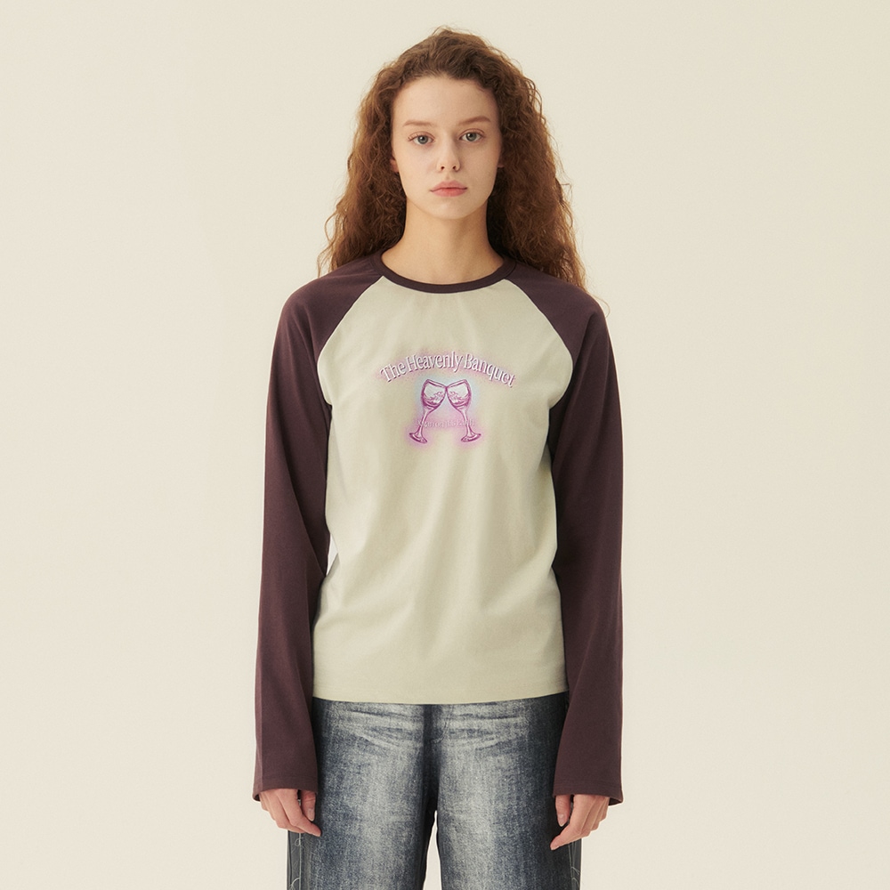 WATER BECAME WINE RAGLAN T-SHIRTS - MINT 5,720円