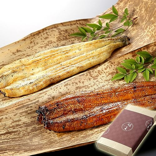 うなぎの夏目商店 国産 豊橋うなぎ 蒲焼 白焼 紅白 味わいセット 大155-167g各1尾 [大盛2人前] たれ山椒付 [化粧箱]