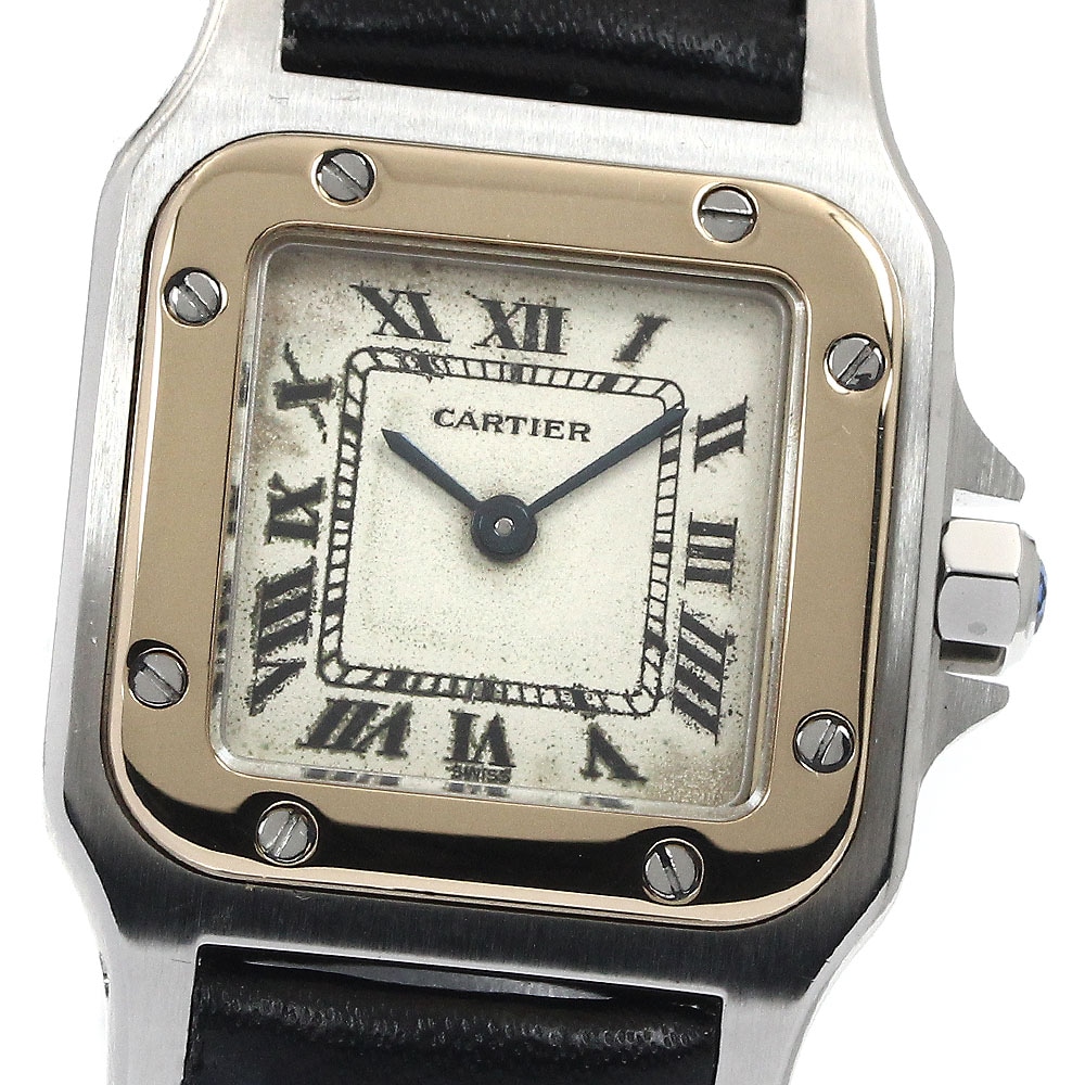 カルティエ CARTIER W200124D サントスガルベSM クォーツ レディース 保証書付き_871935【中古】