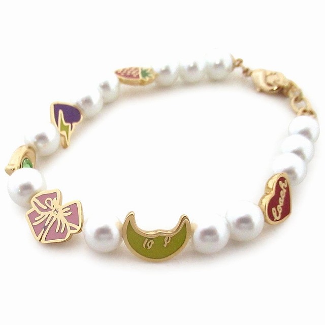 コーチ ブレスレット COACH アウトレット ハート アンド ムーン パール ブレスレット CY057 GDMC 10,804円