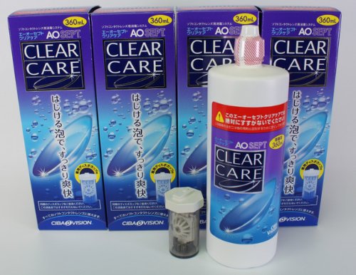 エーオーセプトクリアケア AOセプトクリアケア360ｍｌ（ディスポカップ付）【4本】 360ミリリットル (x 1)