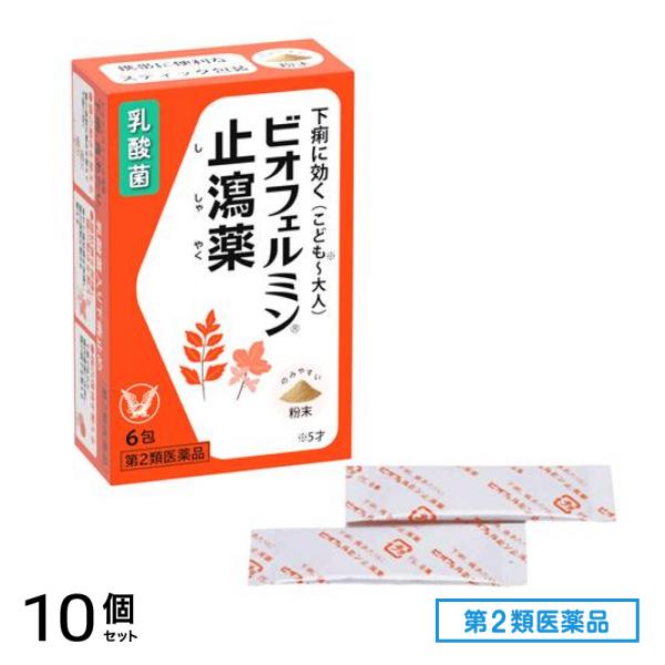 第２類医薬品 ビオフェルミン止瀉薬 6包 10個セット