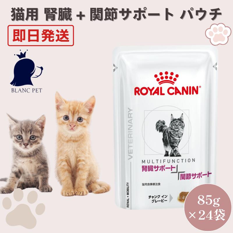 ロイヤルカナン 猫 腎臓サポート + 関節サポート ウェット パウチ 療法食 85gx24袋