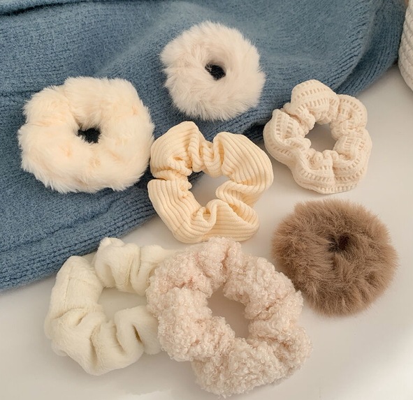 ベロアリボン 韓国風リボンヘアゴム ヘアアクセサリー新作