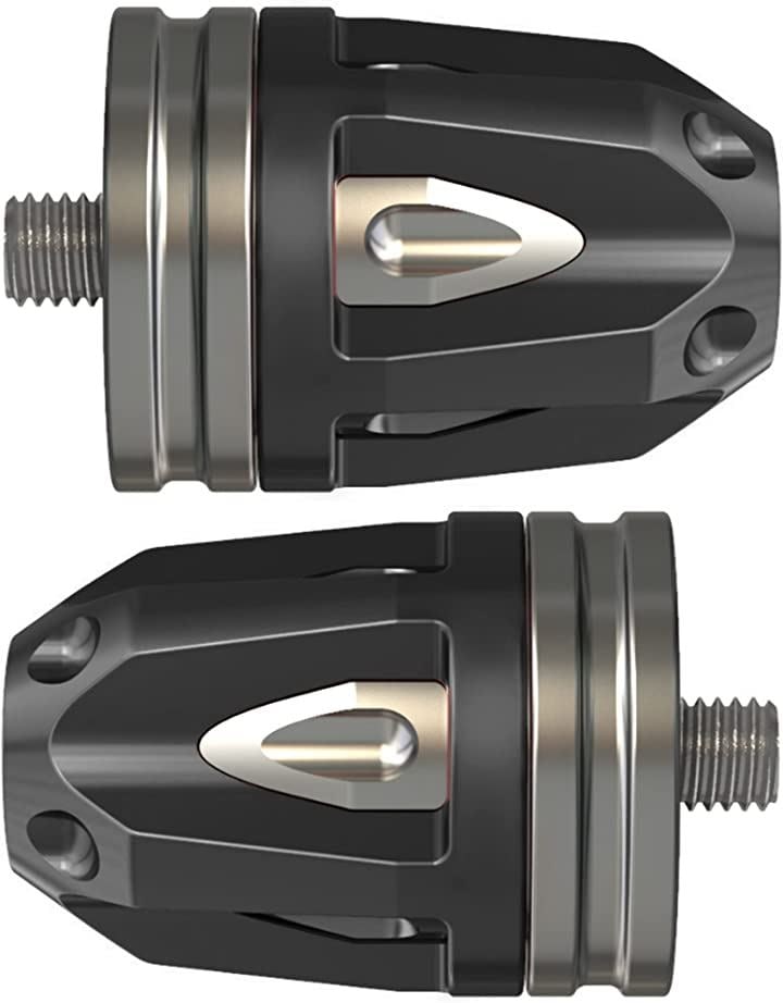 h＆b バーエンド キャップ グリップエンド カワサキ バイク Z900RS ZRX1200DAEG NINJA250 用( ブラック)