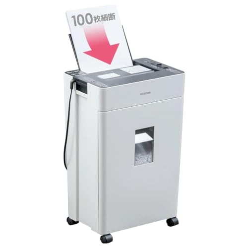 サイズ：100枚細断 アイリスオーヤマ オートフィードシュレッダー シュレッダー 業務用 マイクロカ