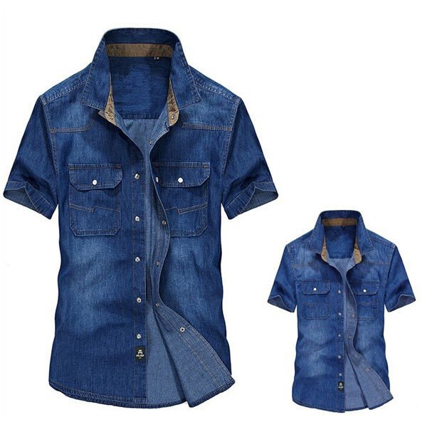 デニムシャツ メンズ 半袖シャツ 紳士 デニムシャツ 夏物