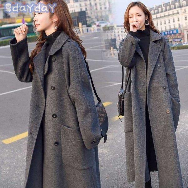 ロングコート コート ロング丈 レディース ラシャ ス アウター マキシ ゆったり 着痩せ お洒落 上品 大人 30代 体型カバー 通勤 大きい L